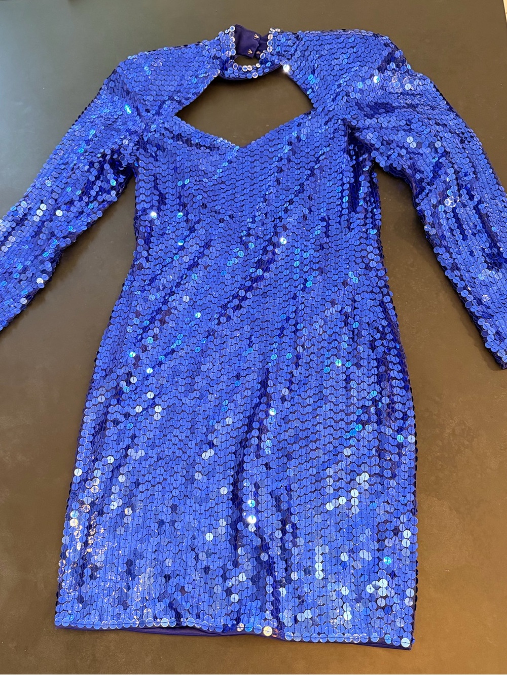 Niteline Royal Blue Sequin Mini Dress